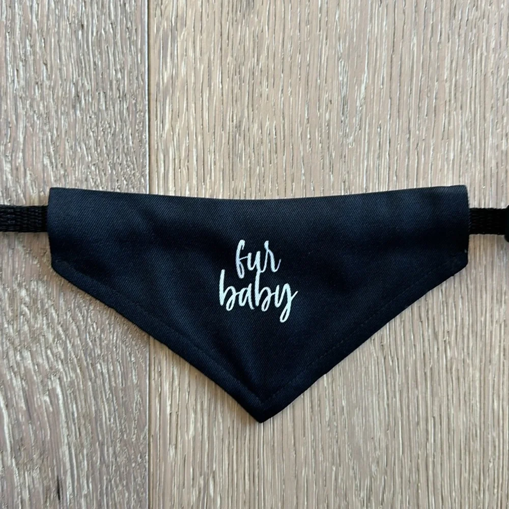 Fur Baby Black Pet Bandana Collar